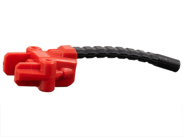 105904pb01 | Minifigure, Utensil Powerlifter Assisted Lifting Arm with Molded Flexible Rubber Black Conduit Pattern | LEGOPART