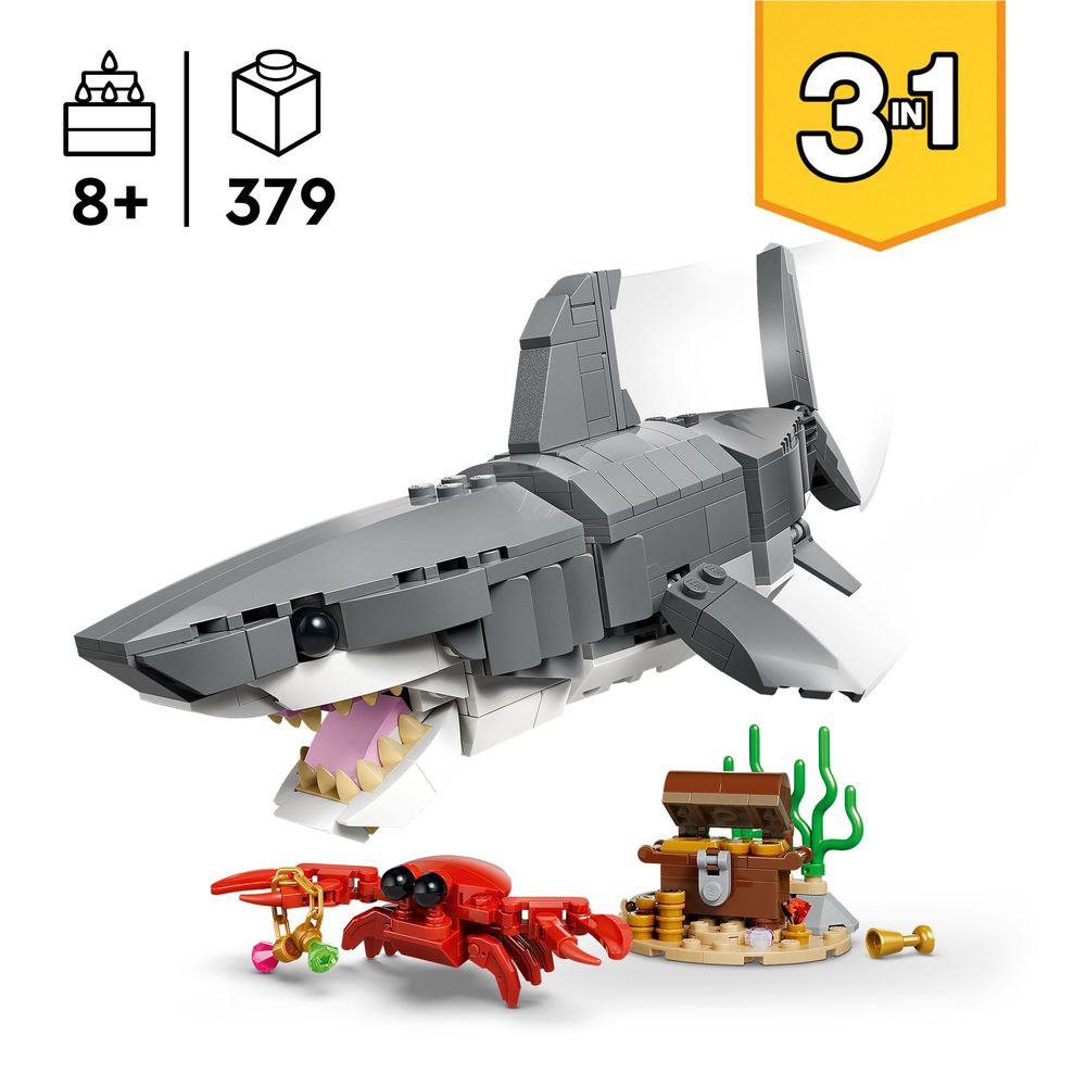 Fierce Shark with a Treasure Chest LEGO 31381