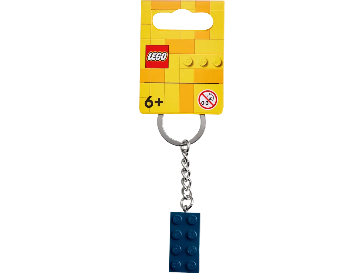 Oceaanblauwe 2x4 sleutelhanger LEGO 854237