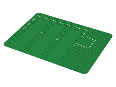 915p02 | Baseplate 24 x 32 with Three Driveways with Set 347 Dots Pattern | LEGOPART