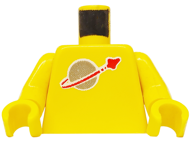 973p90c04 | Torso with Classic Space Logo Pattern / Yellow Arms / Yellow Hands | LEGOPART