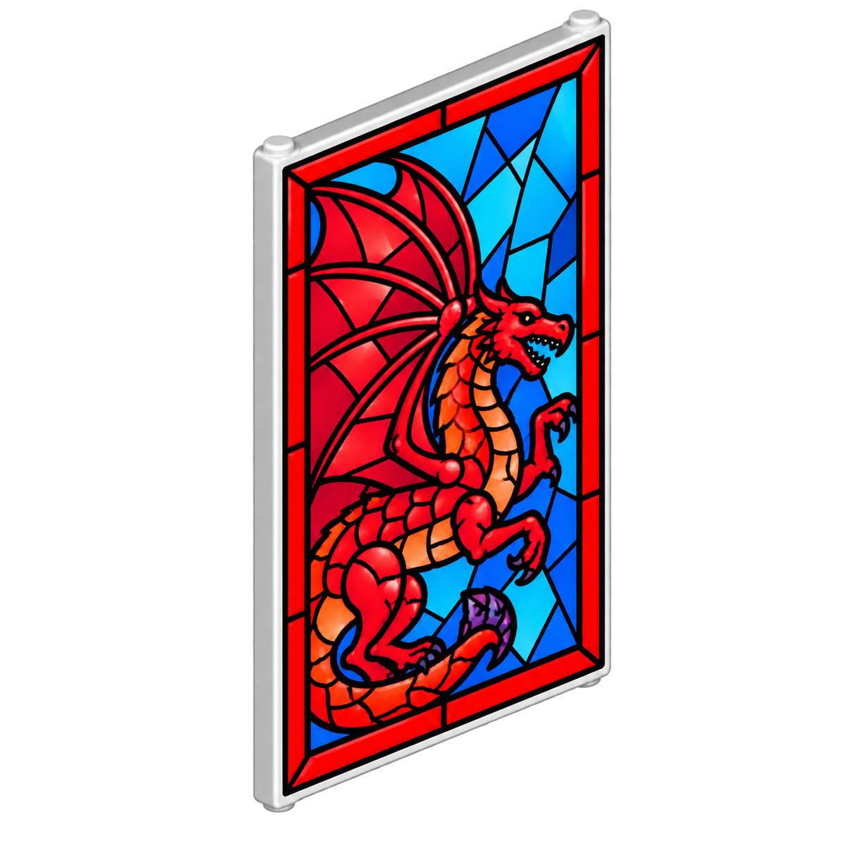 1x4x6 Glasraam: Rode Draak