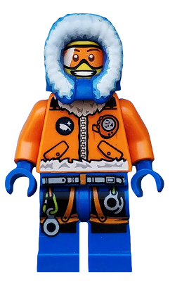 Arctic Explorer, Male with Orange Goggles LEGO cty0492 | Fyrebrick.be