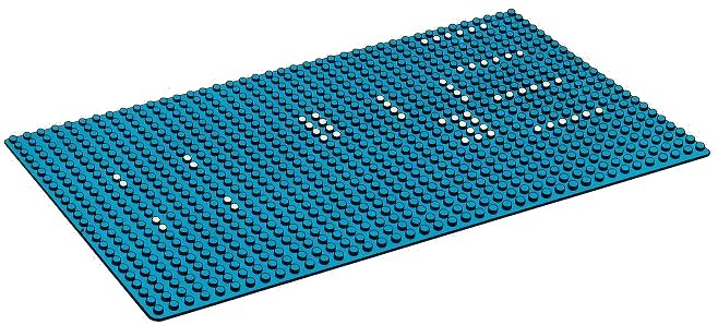 x244px1 | Baseplate 24 x 40 with Set 369 Dots Pattern | LEGOPART