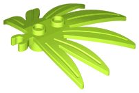 10884 | Plant Leaves 6 x 5 Swordleaf with Open O Clip Thick | LEGOPART