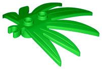 10884 | Plant Leaves 6 x 5 Swordleaf with Open O Clip Thick | LEGOPART