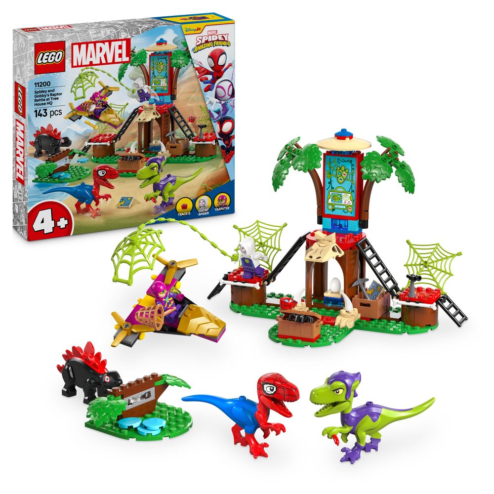 Spidey and Gobby's Raptor Battle at Tree LEGO 11200