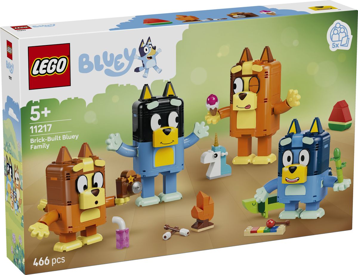 Brick-Built Bluey Family LEGO 11217