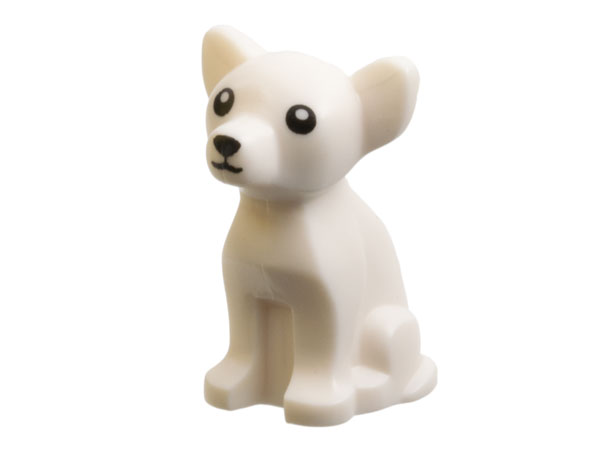 12888pb01 | Dog, Chihuahua with Black Eyes, Nose and Mouth and White Pupils Pattern | LEGOPART