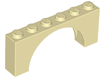 12939 | Arch 1 x 6 x 2 - Thin Top without Reinforced Underside | LEGOPART