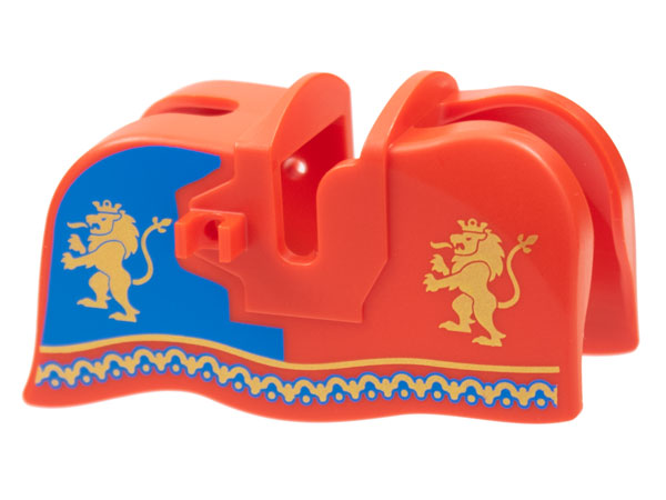 13744pb03 | Horse Barding, Smooth Edge with Gold Lions and Border and Blue Panel Pattern | LEGOPART