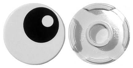 14769pb004 | Tile, Round 2 x 2 with Bottom Stud Holder with Black Eye with Pupil Pattern | LEGOPART