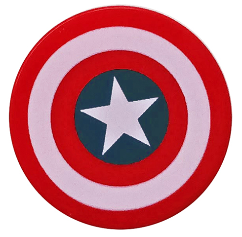 14769pb173 | Tile, Round 2 x 2 with Bottom Stud Holder with Captain America Star Pattern | LEGOPART