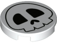 14769pb343 | Tile, Round 2 x 2 with Bottom Stud Holder With Skull Pattern | LEGOPART