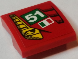 15068pb112R | Slope, Curved 2 x 2 x 2/3 with Yellow Eye, | LEGOPART