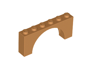 15254 | Arch 1 x 6 x 2 - Medium Thick Top without Reinforced Underside | LEGOPART