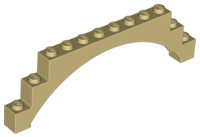 18838 | Arch 1 x 12 x 3 Raised Arch with 5 Cross Supports | LEGOPART