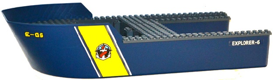 18913c01pb01 | Boat, Hull Giant Bow 40 x 20 x 7 with Dark Bluish Gray Top with | LEGOPART