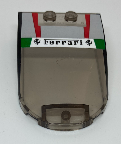 18973pb11 | Windscreen 6 x 4 x 1 1/3 Canopy Straight Sides with Ferrari Logo Pattern | LEGOPART