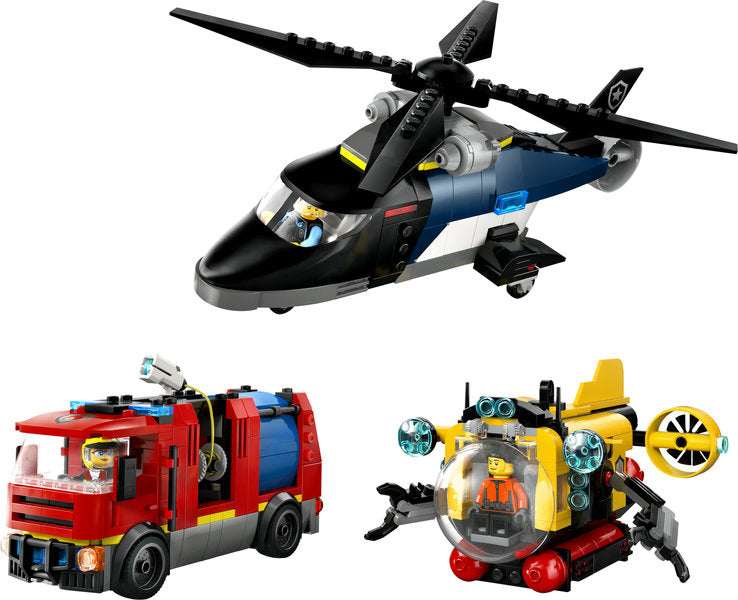 Helicopter, Fire Truck & Submarine Remix LEGO 60462