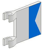 2335p01 | Flag 2 x 2 Square with Diver Blue Pattern on Both Sides | LEGOPART