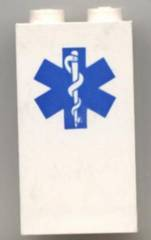 2362apb02 | Panel 1 x 2 x 3 - Solid Studs with EMT Star of Life Pattern | LEGOPART