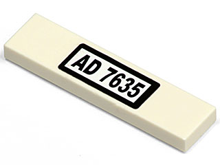 2431pb074 | Tile 1 x 4 with 'AD 7635' Pattern (Sticker) - Set 7635 | LEGOPART