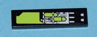 2431pb377 | Tile 1 x 4 with Lime and Silver Circuitry Pattern | LEGOPART