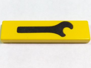 2431px7 | Tile 1 x 4 with Black Spanner Wrench Pattern | LEGOPART