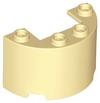 24593 | Cylinder Half 2 x 4 x 2 with 1 x 2 Cutout | LEGOPART