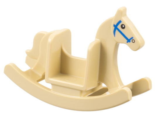 2519pb01 | Minifigure, Utensil Rocking Horse with Black Eyes and Blue Bridle Pattern | LEGOPART