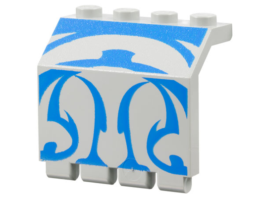 2582px1 | Panel 2 x 4 x 3 1/3 with Hinge with Blue SW Gungan Sub Pattern | LEGOPART