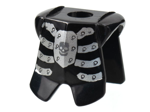2587pb20 | Minifigure Armor Breastplate with Leg Protection with Fantasy Era Skeleton Pattern | LEGOPART