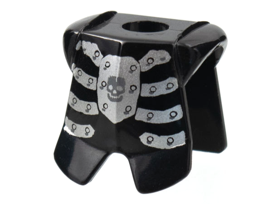 2587pb20 | Minifigure Armor Breastplate with Leg Protection with Fantasy Era Skeleton Pattern | LEGOPART