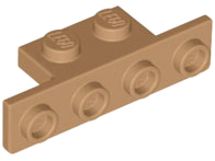 28802 | Bracket 1 x 2 - 1 x 4 with Rounded Corners at the Bottom | LEGOPART