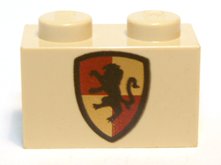 3004px11 | Brick 1 x 2 with HP Gryffindor Shield Pattern | LEGOPART