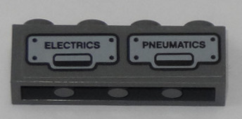 3010pb241 | Brick 1 x 4 with 'ELECTRICS' and 'PNEUMATICS' Pattern | LEGOPART