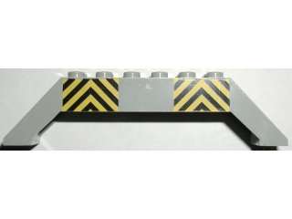 30180pb03 | Slope 45 10 x 2 x 2 Double with Black and Yellow Danger Stripes Pattern | LEGOPART