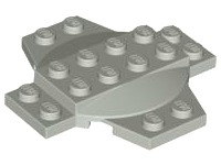 30303 | Plate, Modified 6 x 6 x 2/3 Cross with Dome | LEGOPART