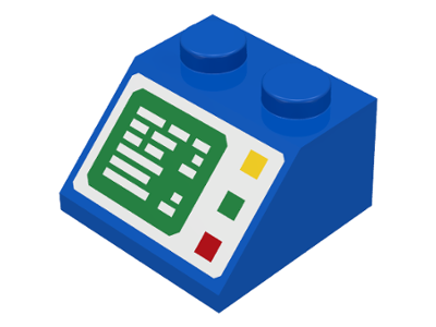 3039p23 | Slope 45 2 x 2 with Computer Screen and Right Side Buttons Pattern | LEGOPART