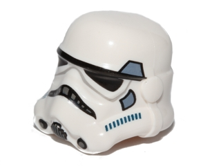 30408pb06 | Minifigure, Headgear Helmet SW Stormtrooper, 2 Chin Holes, Dark Blue and Sand Blue Pattern | LEGOPART