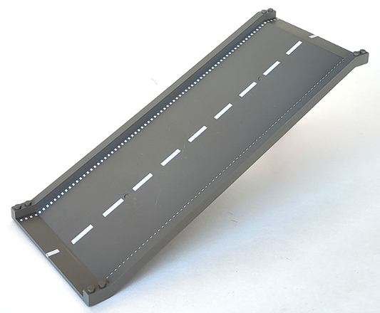 30477px1 | Baseplate, Road 32 x 16 Ramp, Inclined with White Center Stripe Pattern | LEGOPART