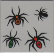 3068pb0005 | Tile 2 x 2 with 4 Spiders Pattern | LEGOPART