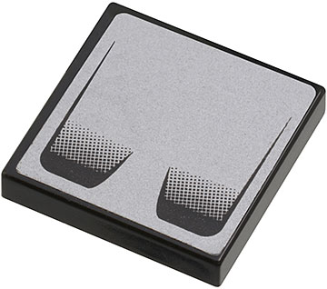 3068pb0374 | Tile 2 x 2 with Double Air Vent on Silver Background Pattern | LEGOPART