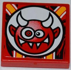 3068pb0654 | Tile 2 x 2 with Crazy Demon Pattern | LEGOPART