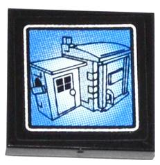 3068pb0846 | Tile 2 x 2 with Surveillance Screen Garage Pattern | LEGOPART