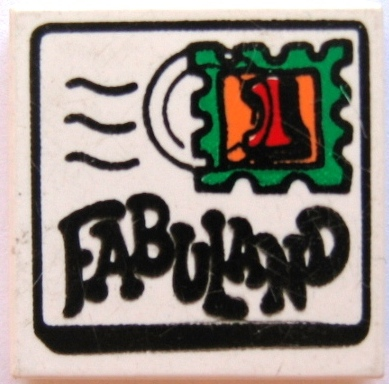 3068pb2401 | Tile 2 x 2 with Fabuland Mail Envelope, Text and '1' Stamp Pattern | LEGOPART