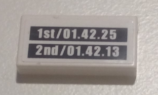 3069pb0585 | Tile 1 x 2 with Lap Times | LEGOPART