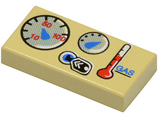 3069px23 | Tile 1 x 2 with Car Gauges Pattern | LEGOPART