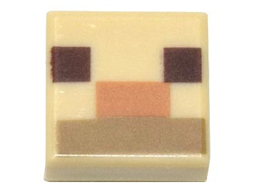 3070pb182 | Tile 1 x 1 with Dark Brown Squares, Medium Nougat and Dark Tan Rectangles Pattern | LEGOPART